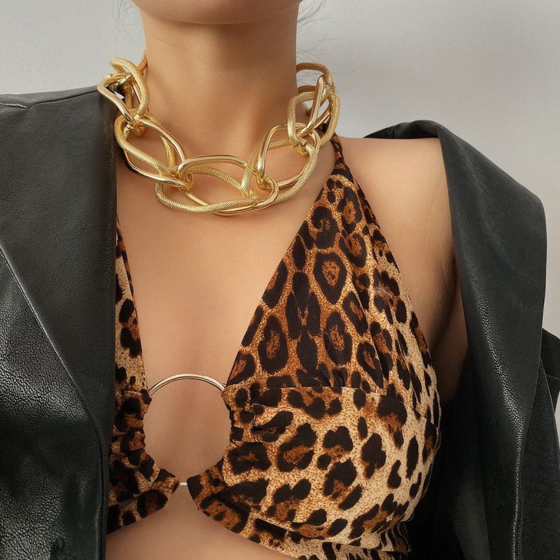 Hip-hop style thick chain necklace