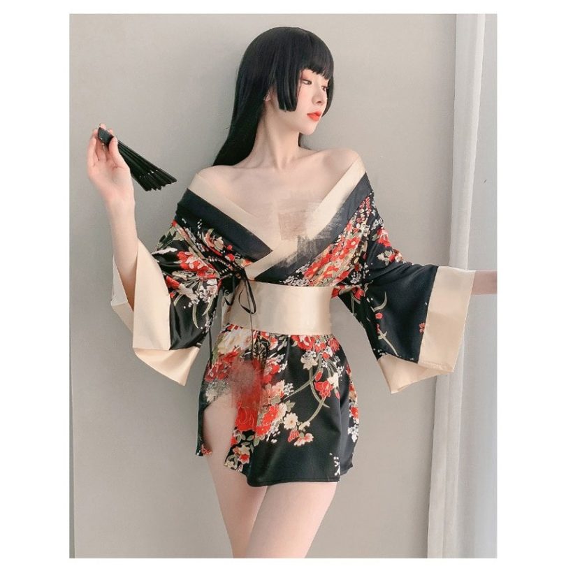 Robe de kimono japonais Relance flamme